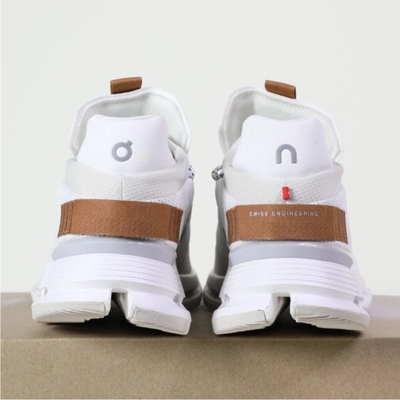 On Running Women's White and Brown Sneakers - Picture 2 of 5